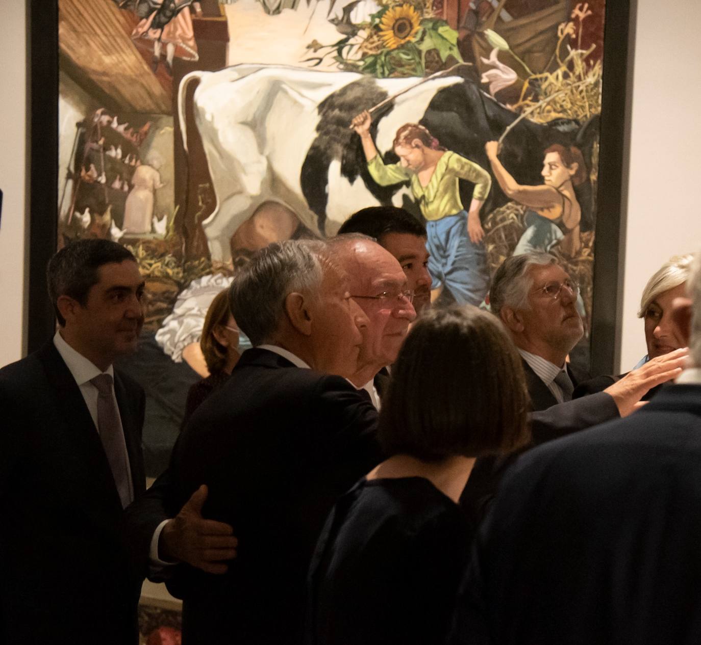 El presidente de Portugal, en su visita a la exposición. 