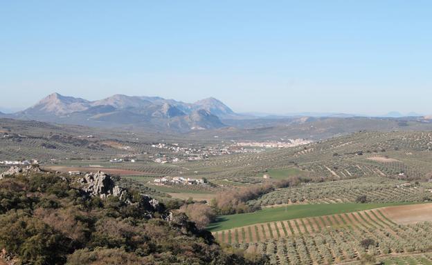 Vista parcial de la comarca de la Sierra Norte de Málaga.