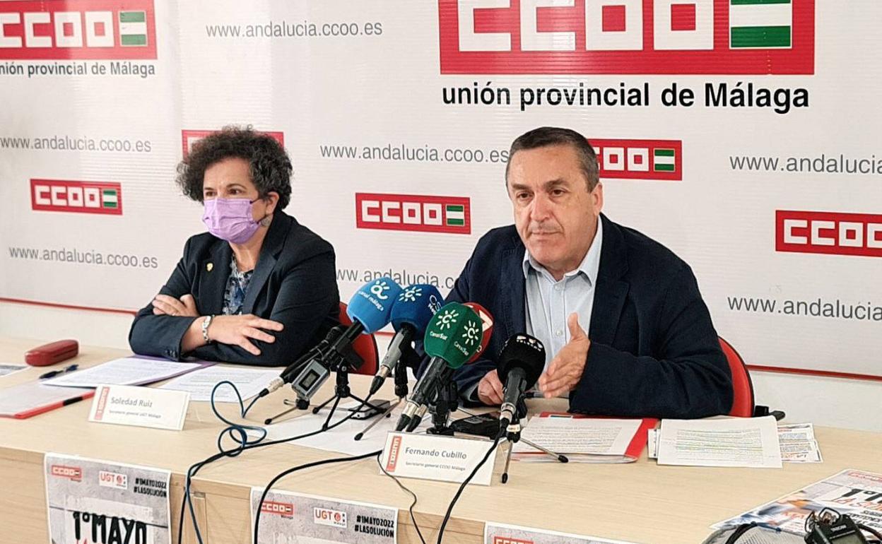 CCOO y UGT reivindicarán por el 1 de Mayo en Málaga la subida de salarios, bajada de precios y mayor igualdad en empresas