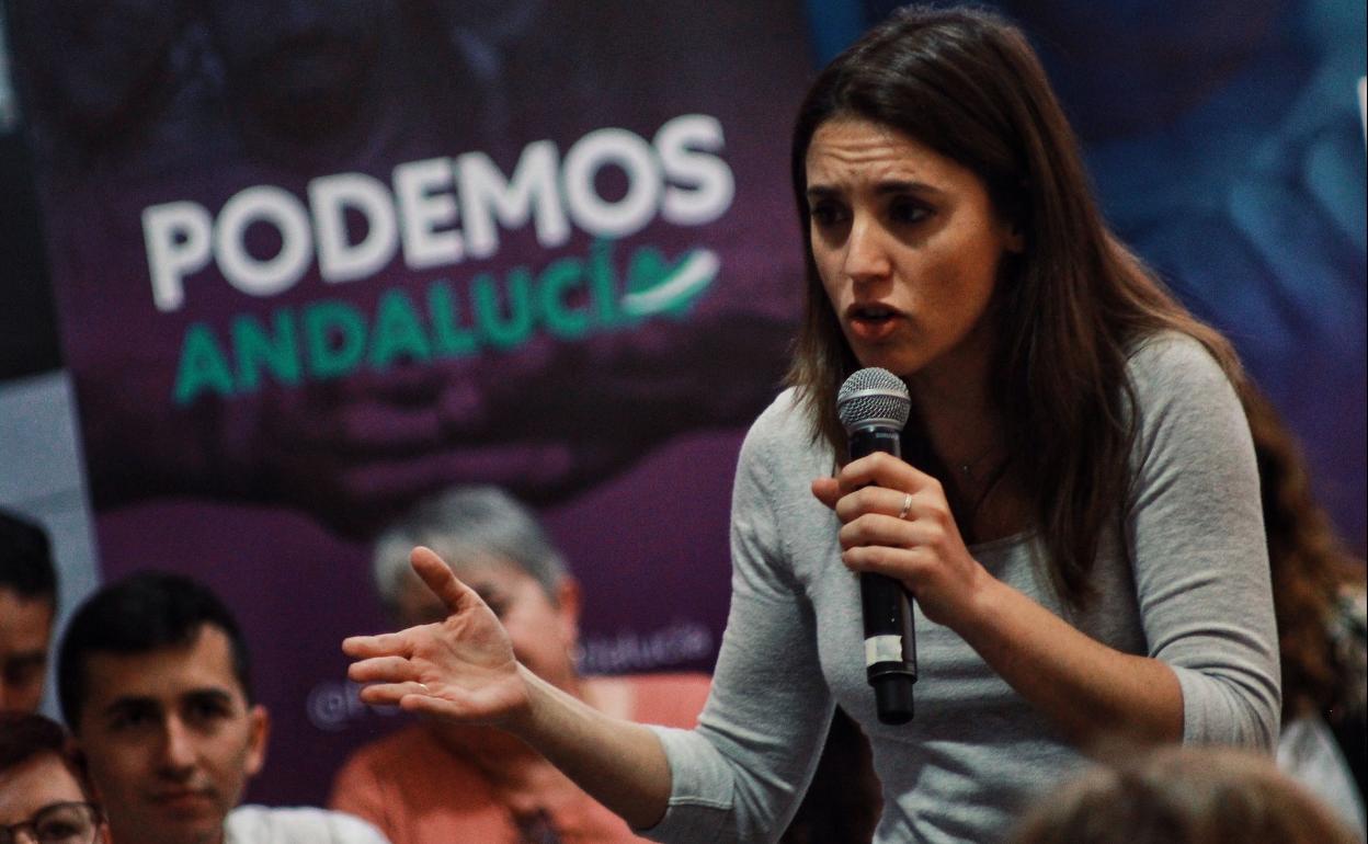 Irene Montero, este sábado en Málaga. 