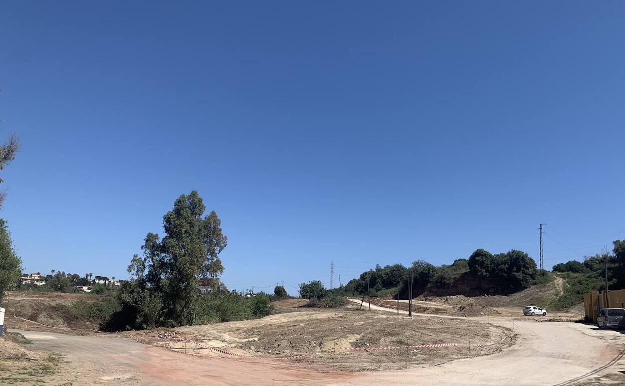 Acceso al nuevo recinto ferial en el que trabaja el Ayuntamiento para la feria de 2022. 