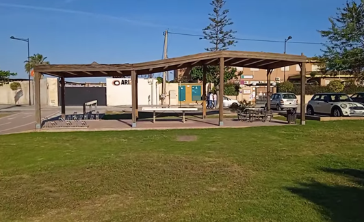 Imagen  del parque La Fortaleza en el bulevar veleño. 