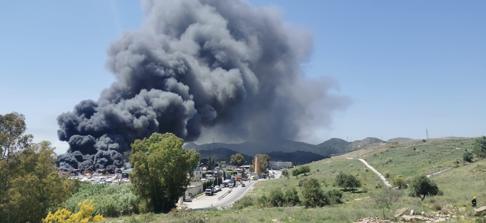 La imagen ha desatado la alerta entre los malagueños, que han realizado multitud de llamadas a los servicios de emergencias