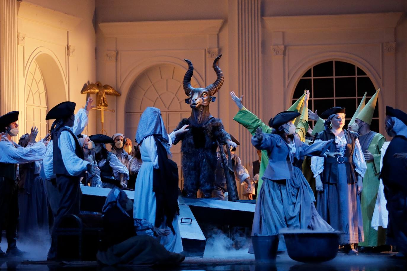 Ensayos de Il Trovatore en el Cervantes. 