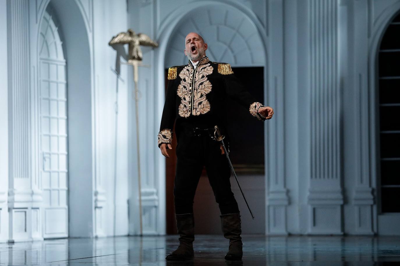 Ensayos de Il Trovatore en el Cervantes. 