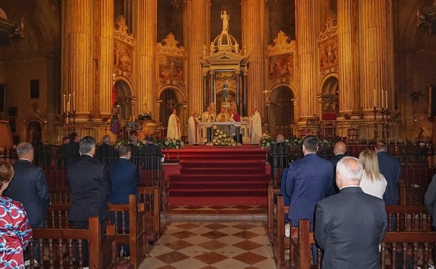 Momento de la ceremonia religiosa celebrada en la Catedral. 