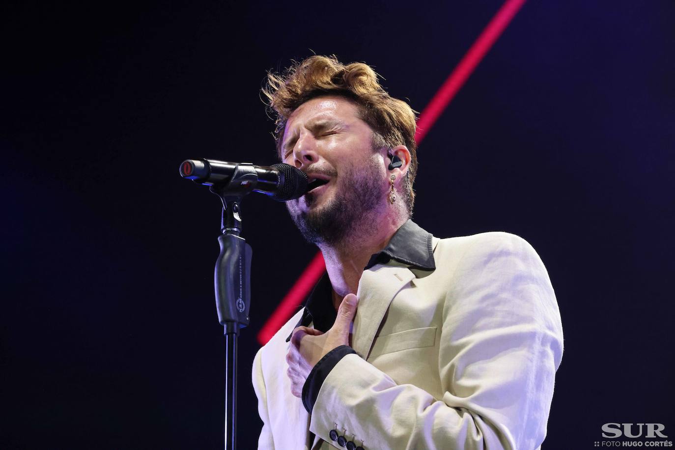 Manuel Carrasco, en concierto en Málaga. 