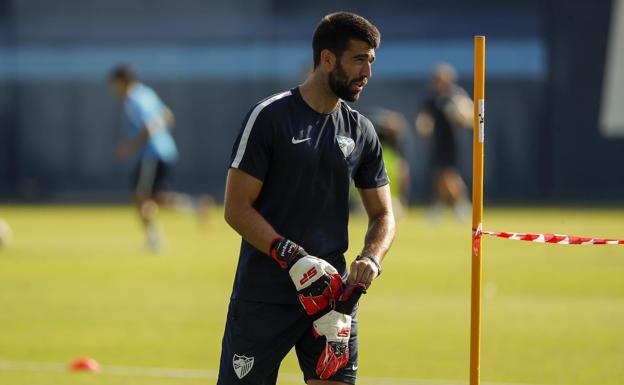 Toni Mengual, en su etapa con el Málaga de Muñiz en la temporada 18-19.