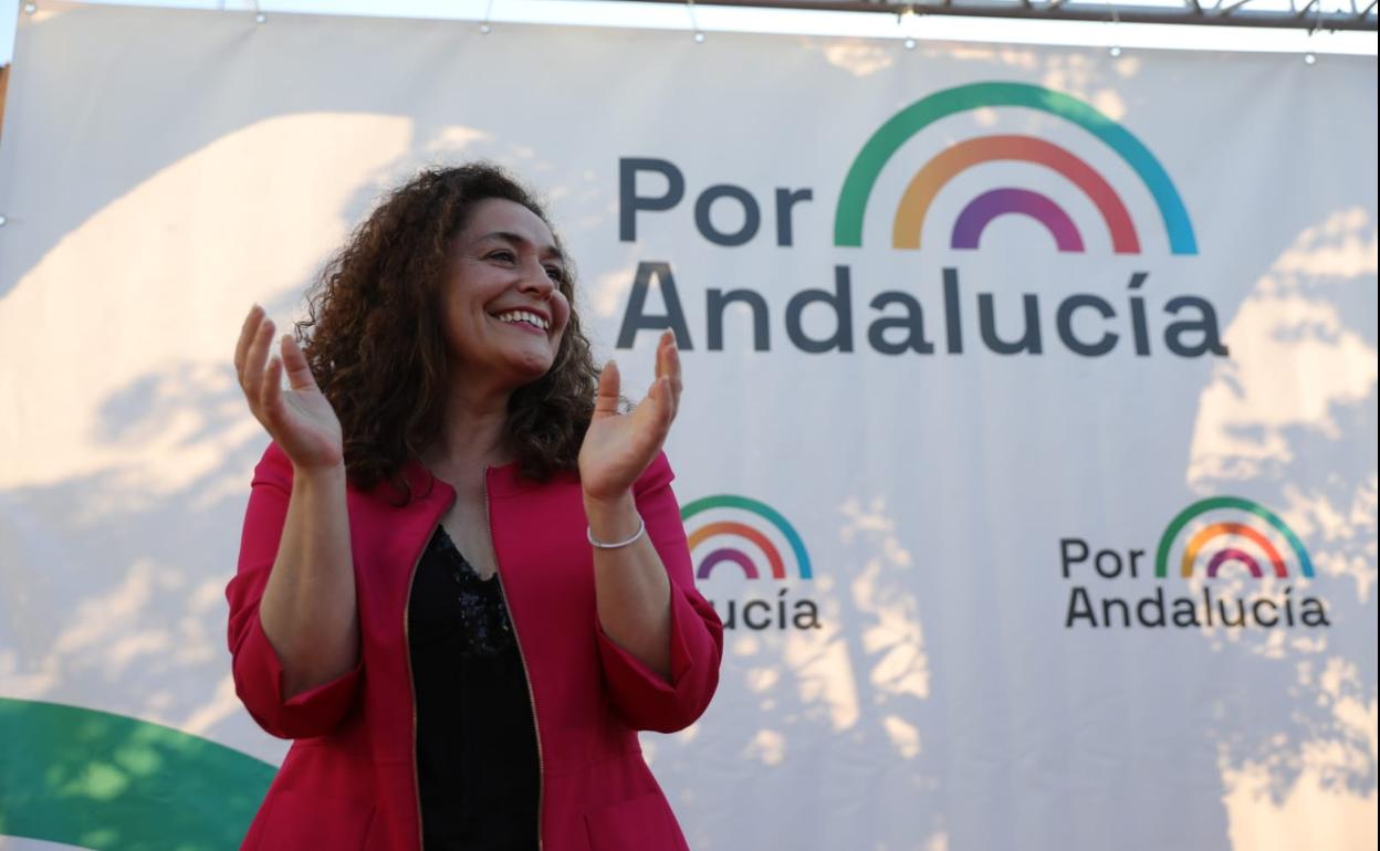 Inmaculada Nieto ha abierto la campaña en su Algeciras natal. 