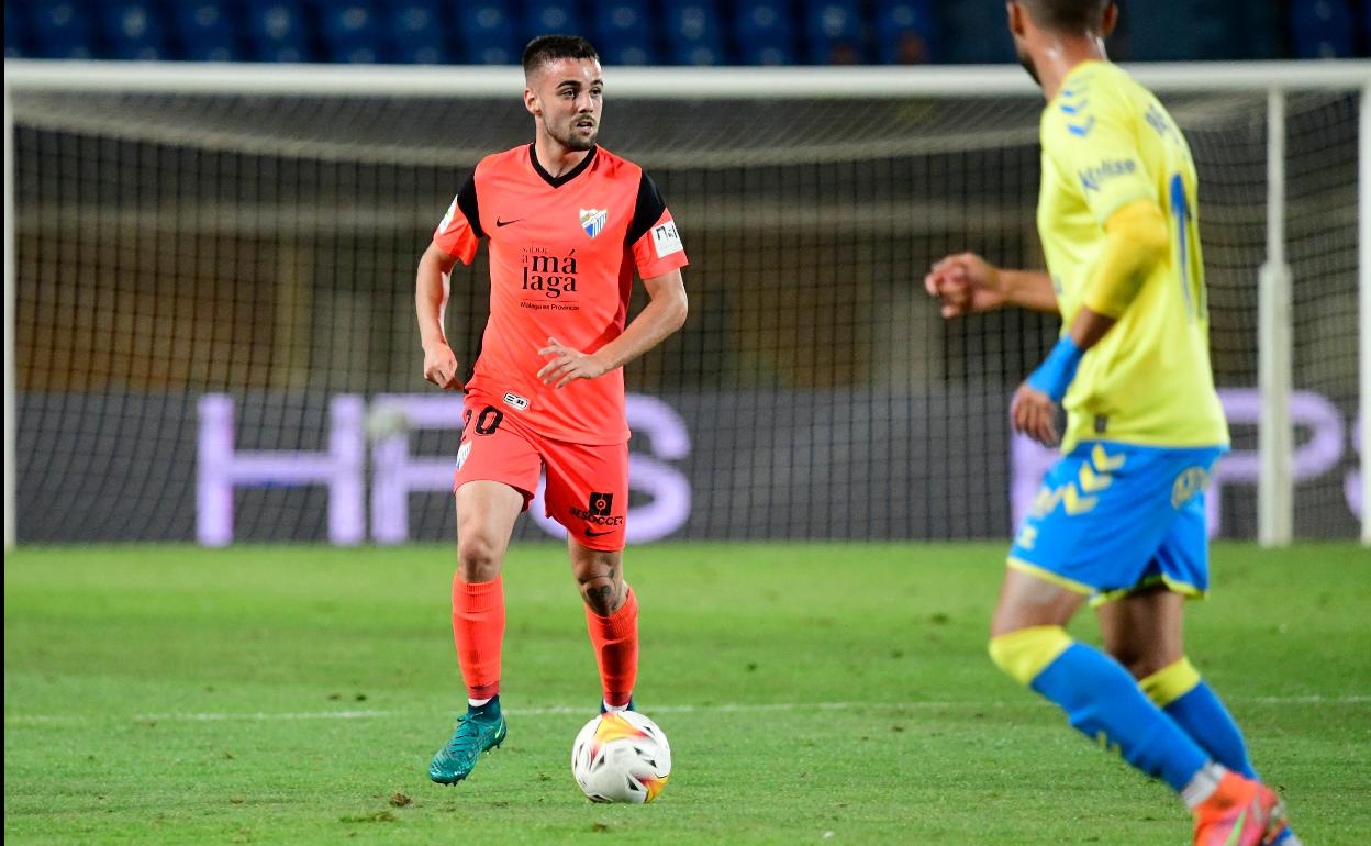 Ismael Casas, en el partido del Málaga contra Las Palmas de la pasada temporada. 