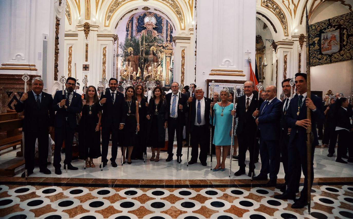 Procesión de los Santos Patronos por el Centro de Málaga. 