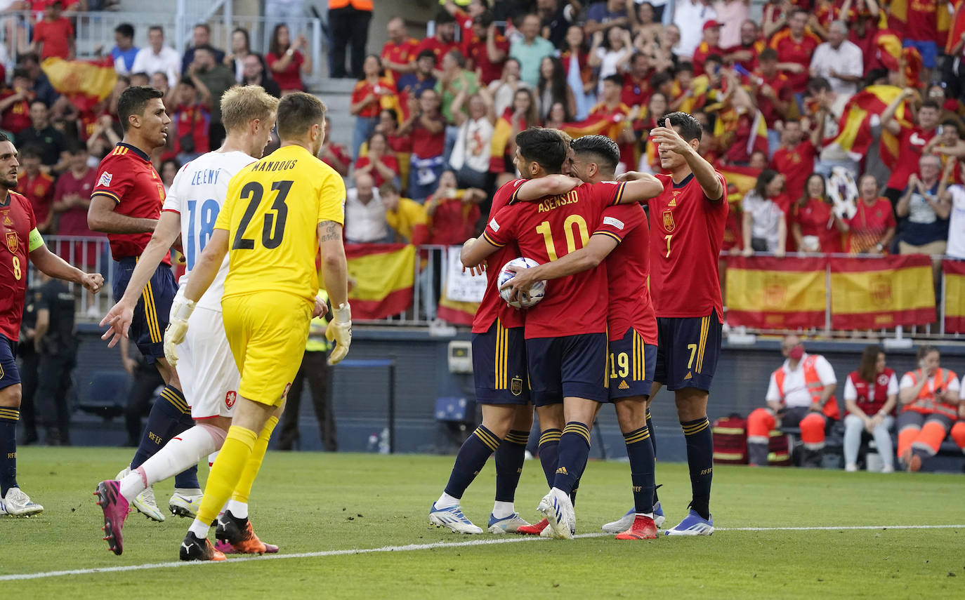 La Rosaleda, llena para ver a La Roja en este partido de Liga de Naciones