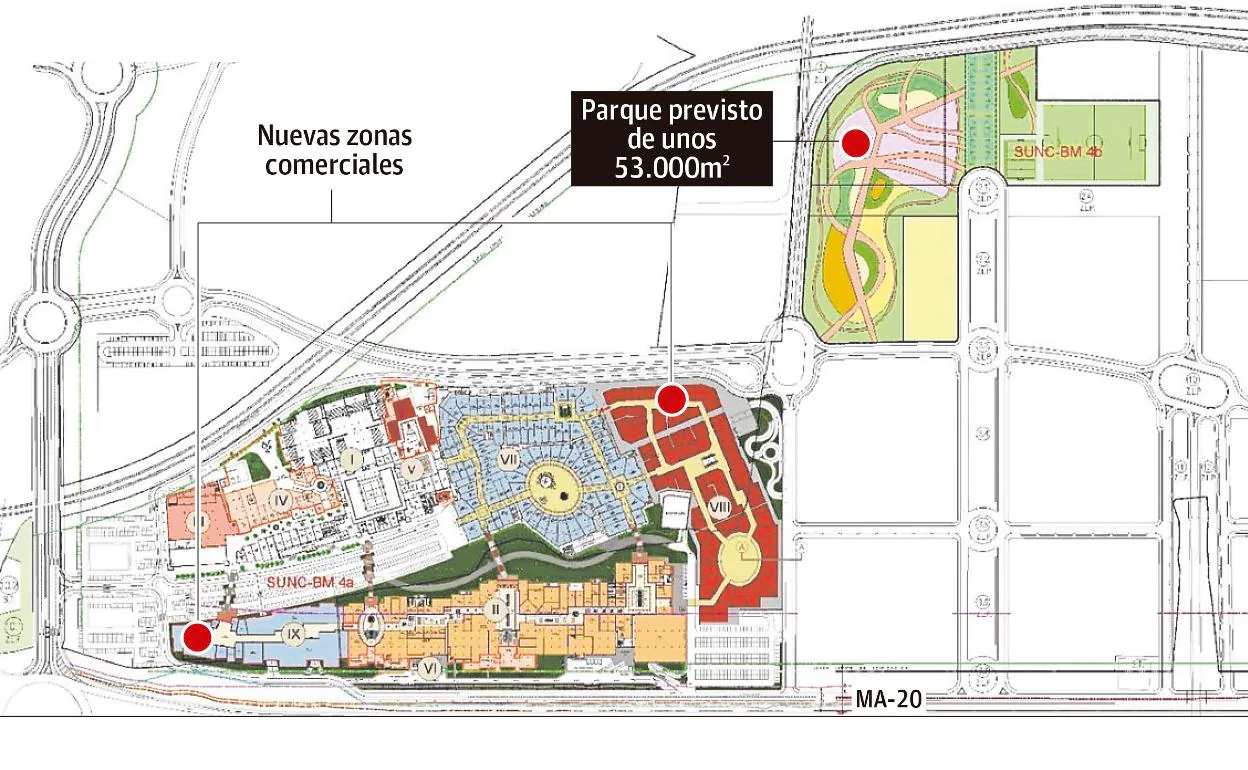 Ordenación de los suelos de Plaza Mayor con la nueva ampliación. 