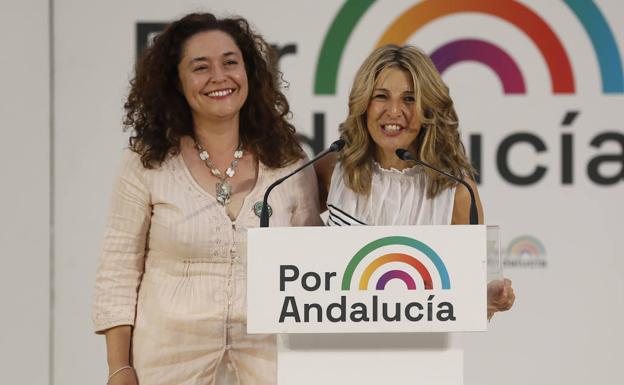 Inma Nieto, junto a Yolanda Díaz esta campaña. 