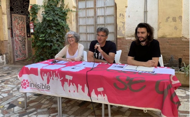 Alicia Carrión, Florencio Cabello y Kike España, en la rueda de prensa. 