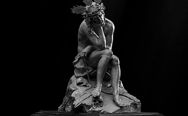 Boceto del nuevo Cristo de la Humildad y Paciencia, obra de Ruiz Montes. 