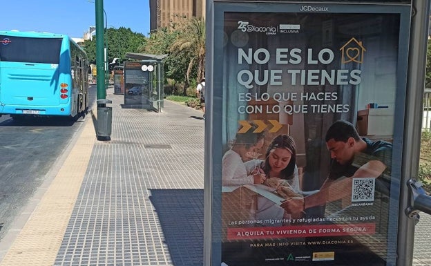 Diaconía acaba de lanzar una campaña de sensibilización que se puede ver en paradas de autobús. 