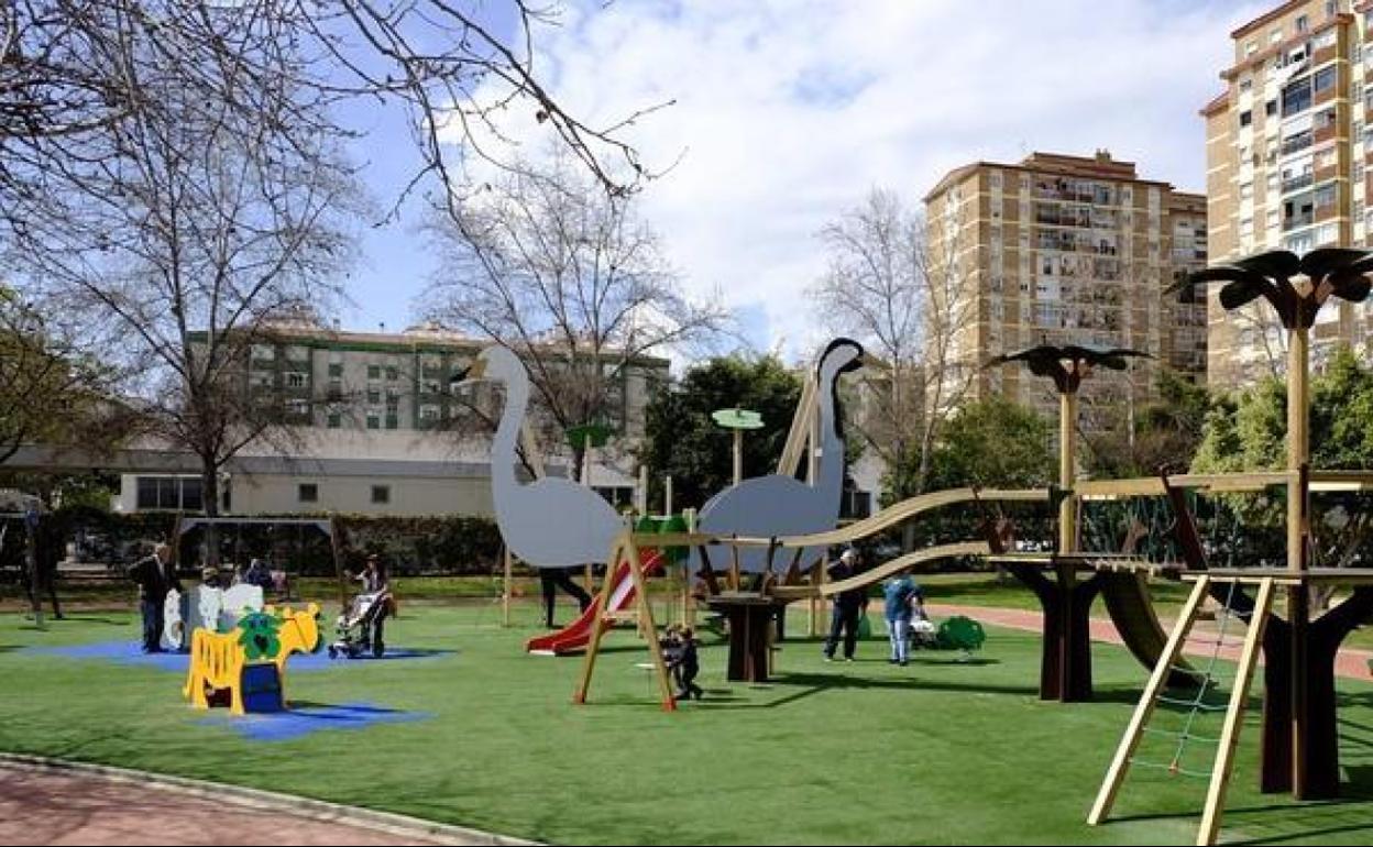 Vista de archivo del parque infantil del Parque de Huelin. 