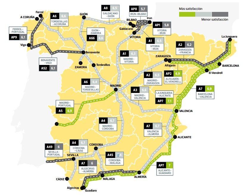 Mapa elaborado por la OCU. 