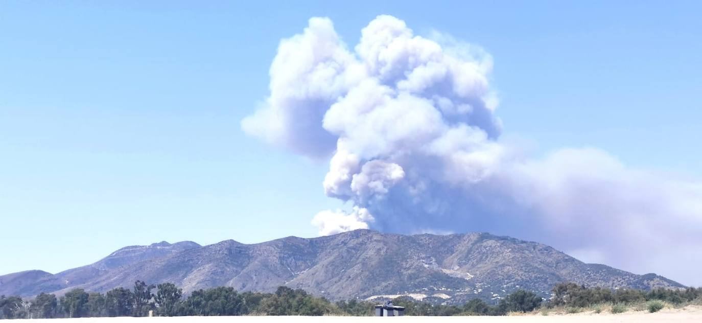 La columna del humo se veía desde prácticamente todo el litoral occidental, incluso desde la capital 