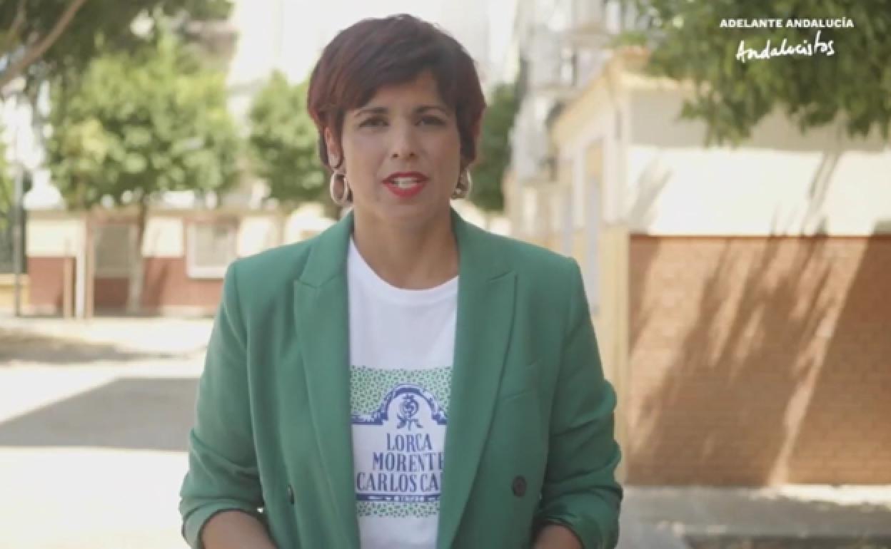 La líder de Adelante Andalucía, Teresa Rodríguez.