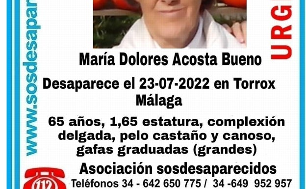 Cartel distribuido por la asociación SOS Desaparecidos. 