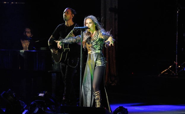 Malú, durante el show. 