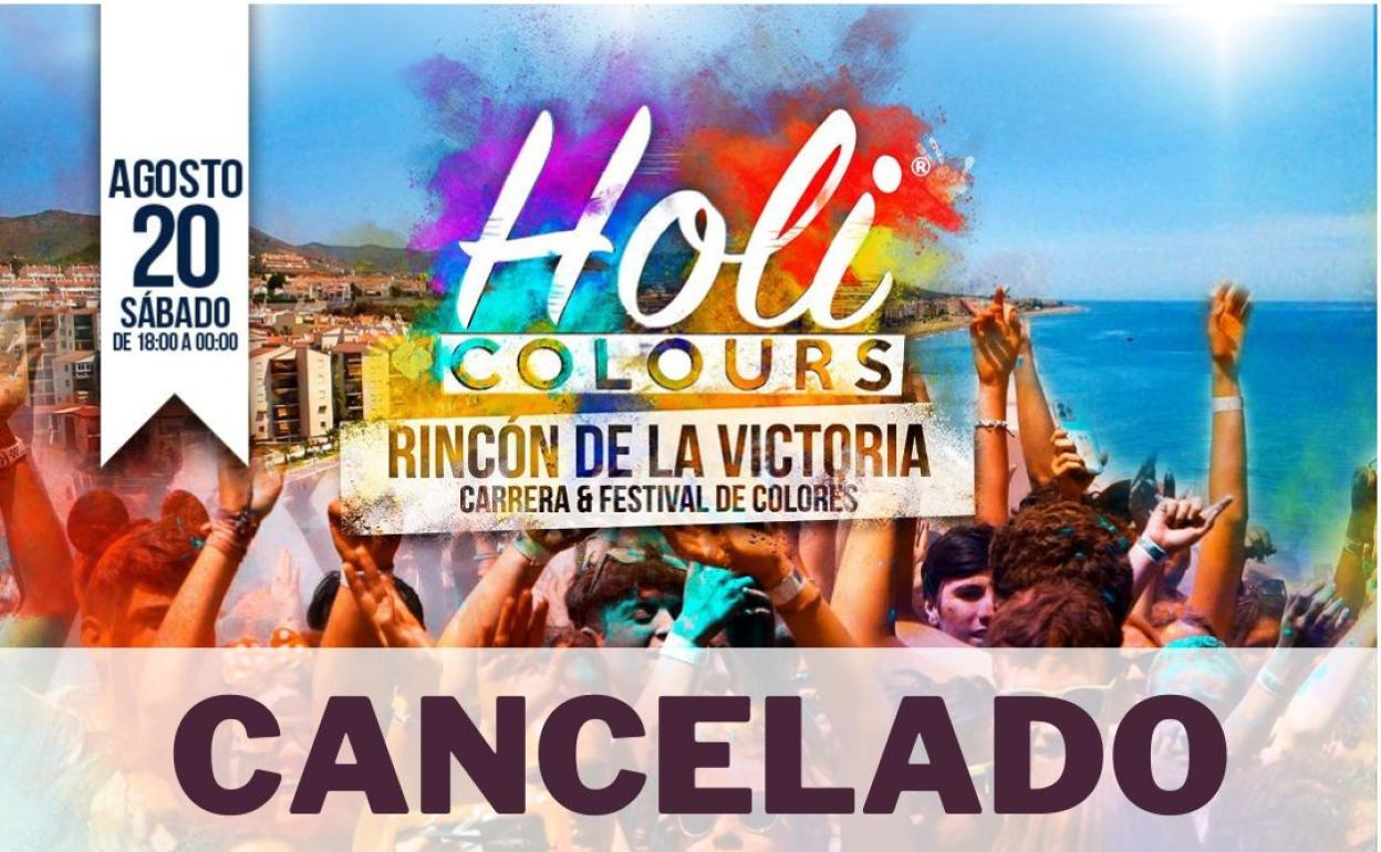 Cartel con la decisión municipal de suspender el evento lúdico. 
