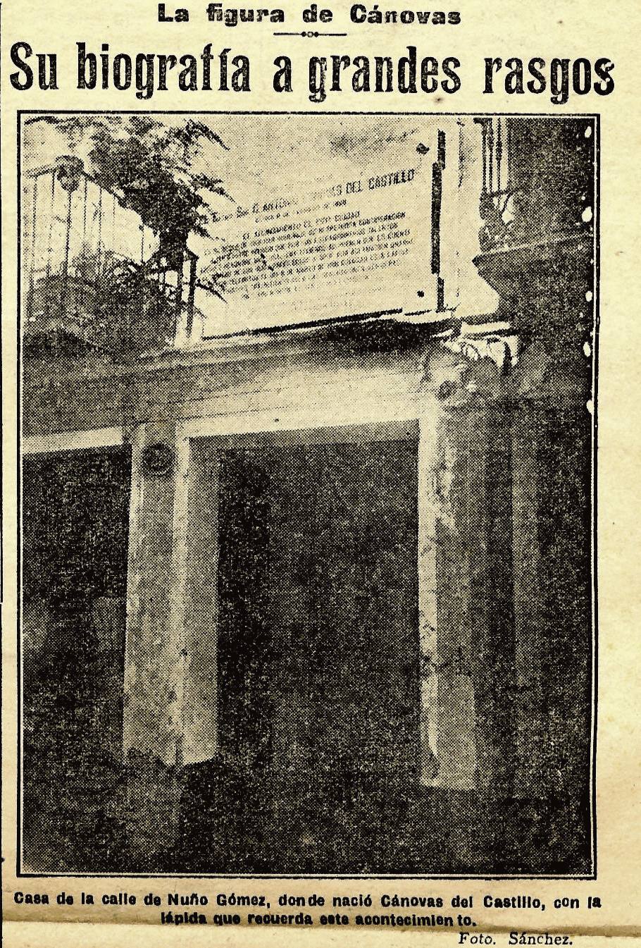 p La casa de Cánovas en 1928. 