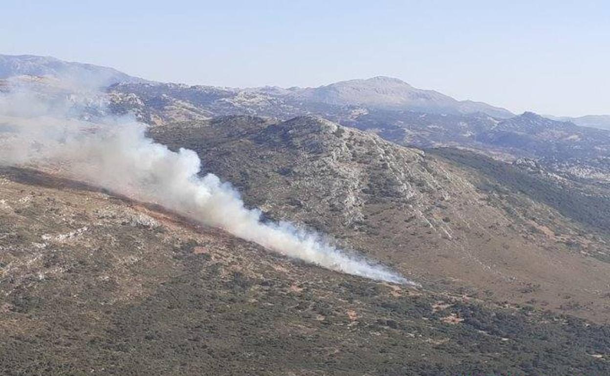 Zona donde se ha declarado el incendio este martes. 