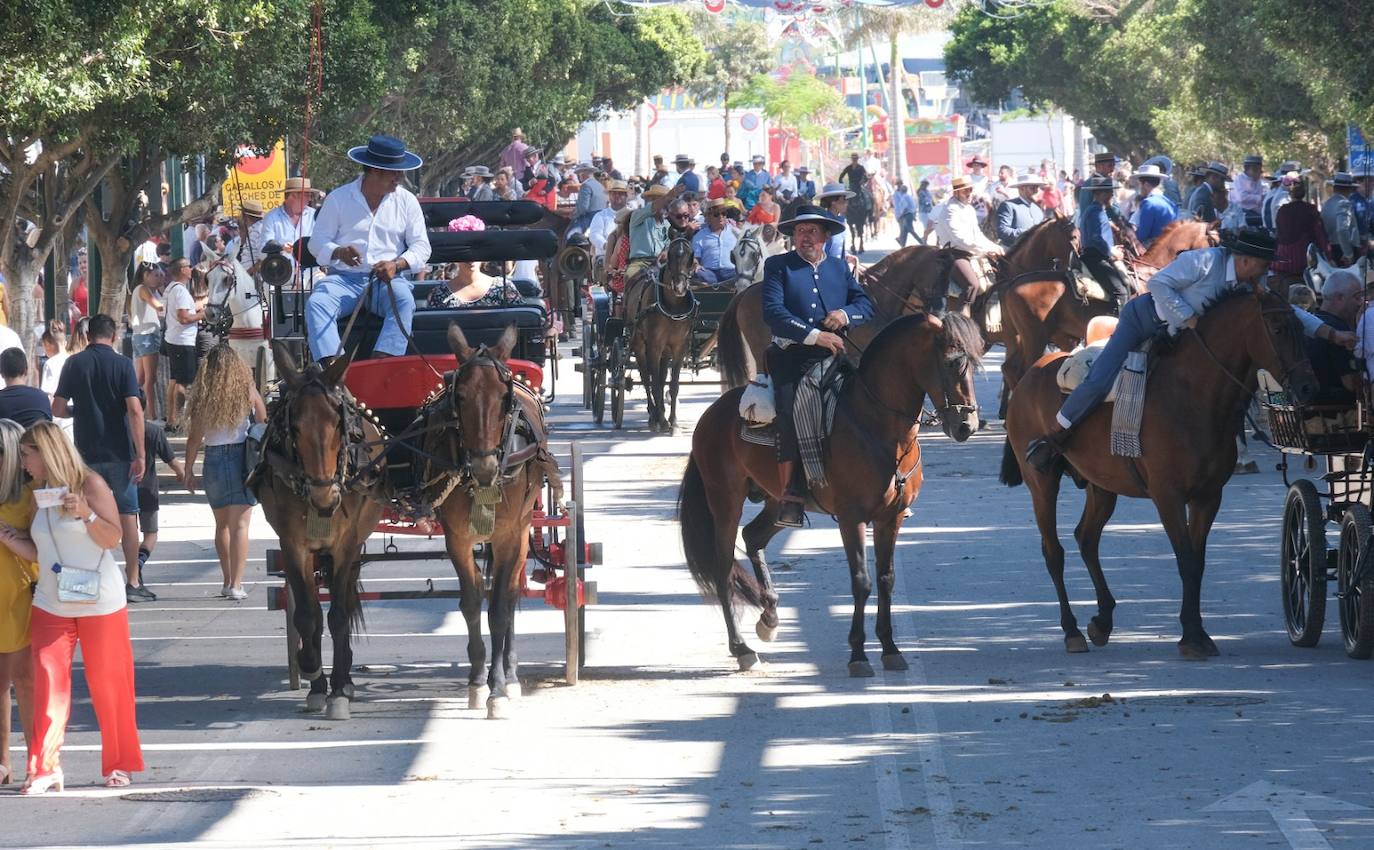 Los caballos volvieron a tener protagonismo en el real de la Feria este viernes 