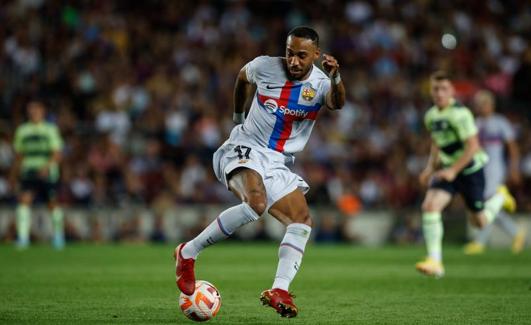 Pierre-Emerick Aubameyang, durante el amistoso ante el Manchester City. 