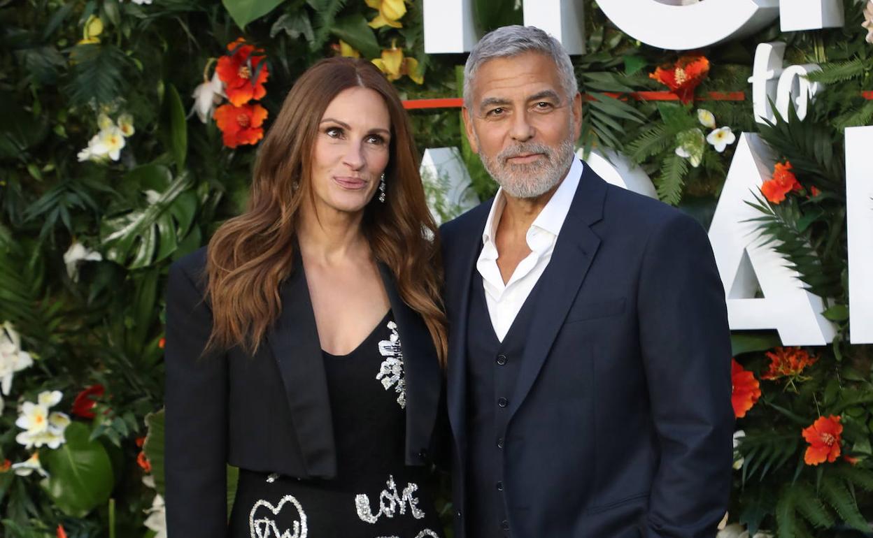 Julia Roberts y George Clooney el pasado 7 de septiembre en la premiere de 'Viaje al paraíso' en Londres.
