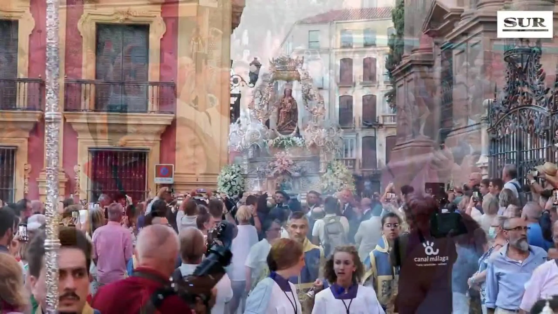 Procesión de la Virgen de la Victoria por la calles de Málaga el 8 de septiembre de 2022