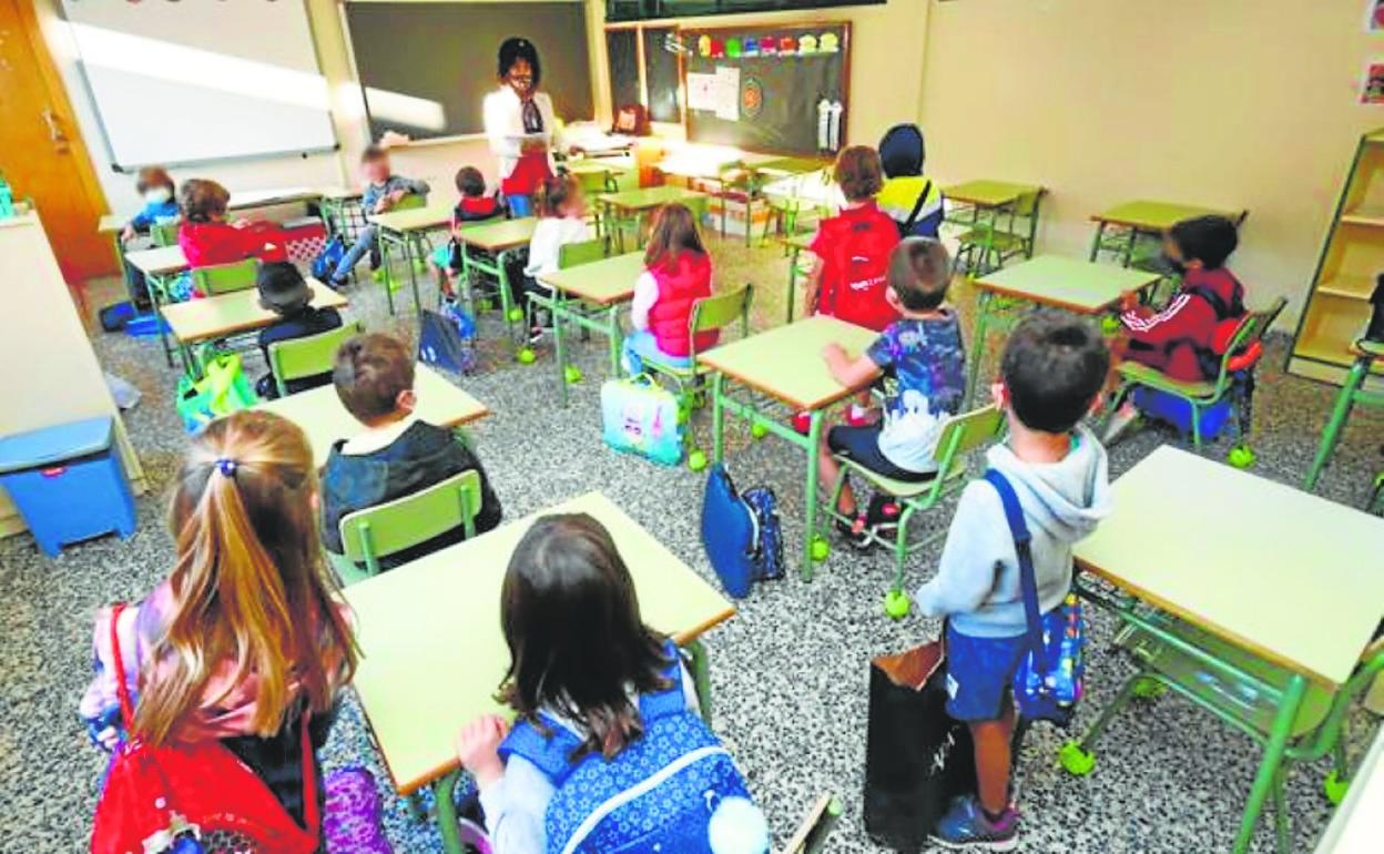 Escolares en un aula de un colegio de Andalucía. sur