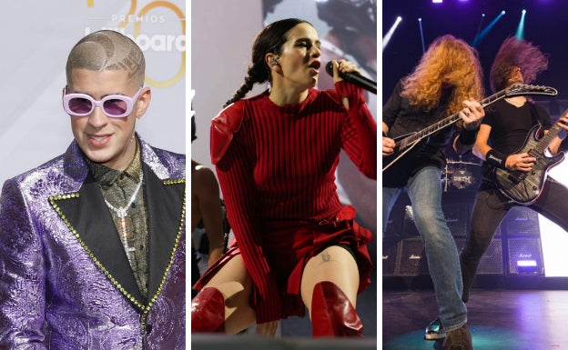 Bad Bunny, Rosalía y Megadeth