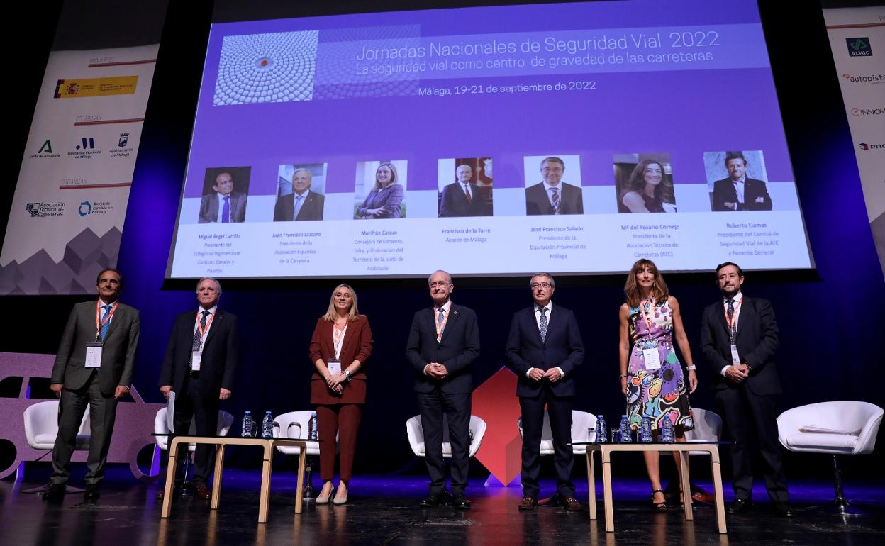 Sesión inaugural de las Jornadas Nacionales de Seguridad Vial, que se celebran en Málaga. 