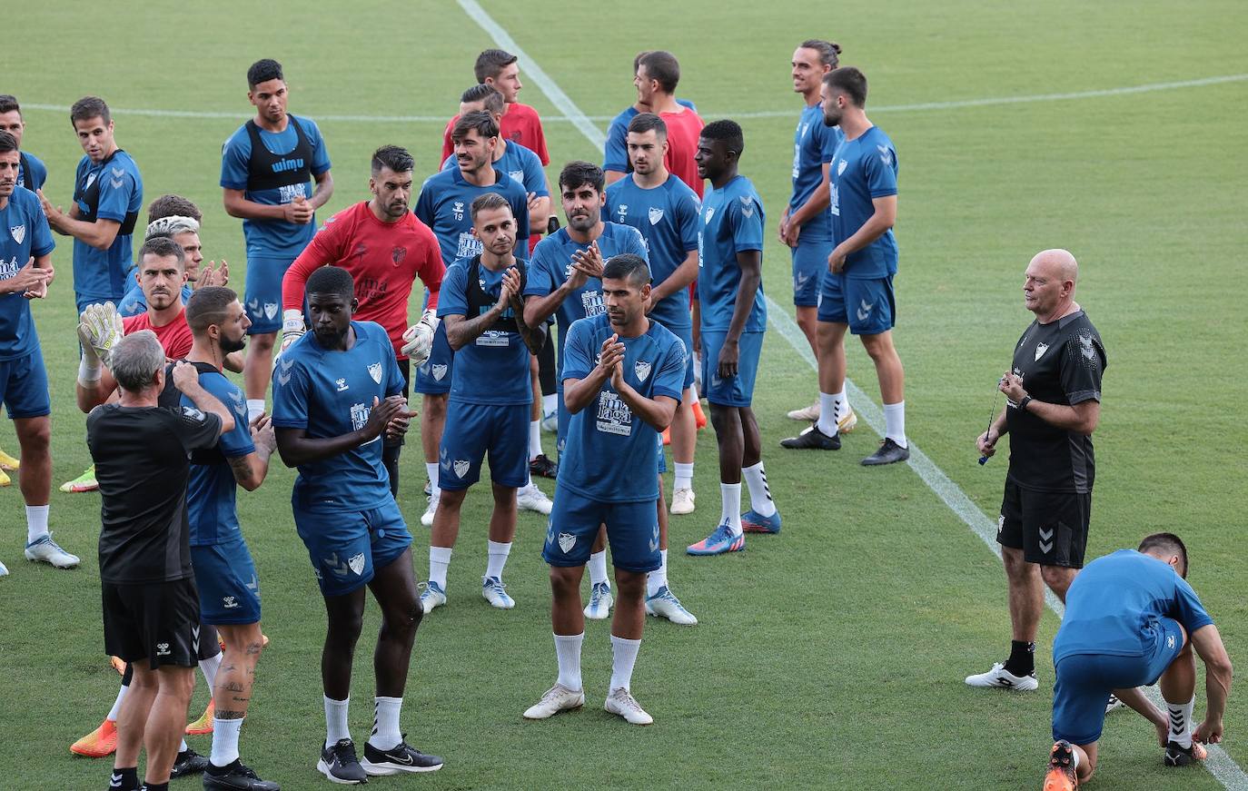 Primer entrenamiento de Pepe Mel como técnico del Málaga. 
