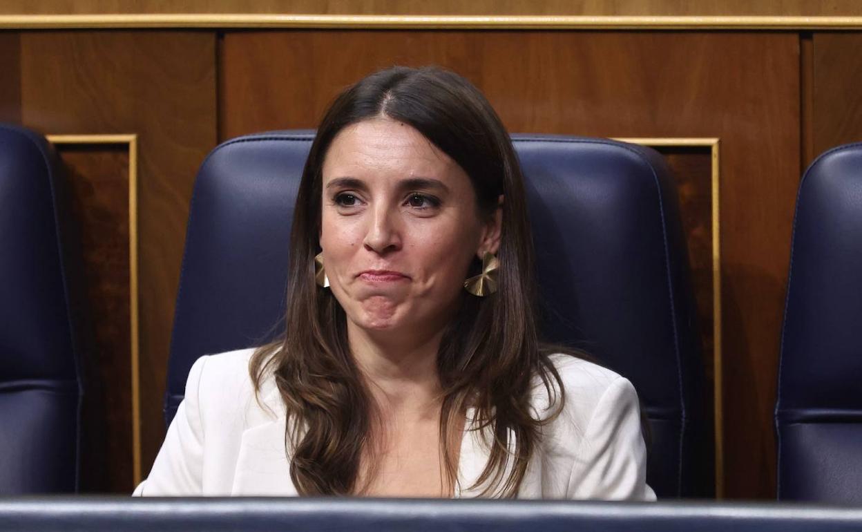 Irene Montero, ayer en el Congreso. 