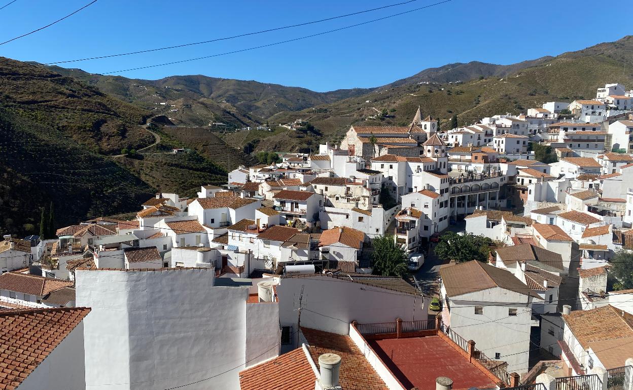 Imagen de una parte del casco urbano de El Borge. 
