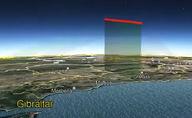 Trayectoria que ha seguido el bólido. 