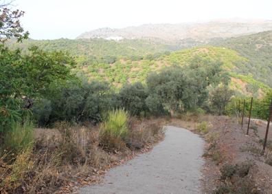 Imagen secundaria 1 - Un duende indica el camino de vuelta. Camino que se dirige a Cartajima por la ruta homologada del PR-A-222.