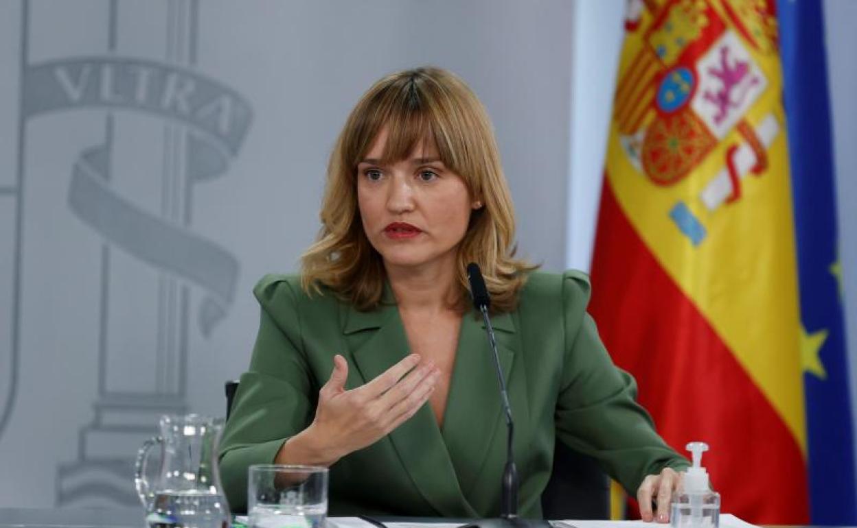 La ministra de Educación, Pilar Alegría. 