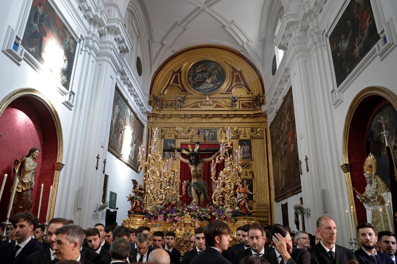 Procesión extraordinaria por el Centro de Málaga del Cristo de la Agonía. 