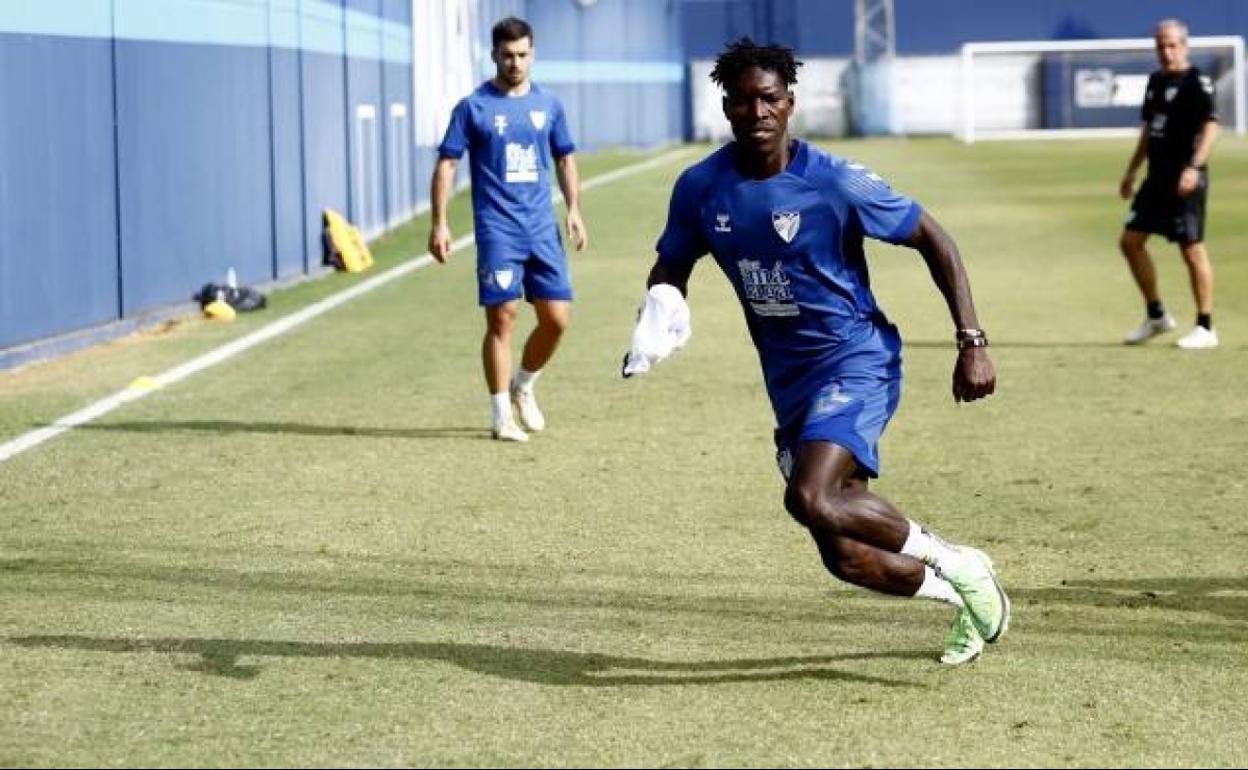 Limor, en el entrenamiento del Málaga de este lunes. 