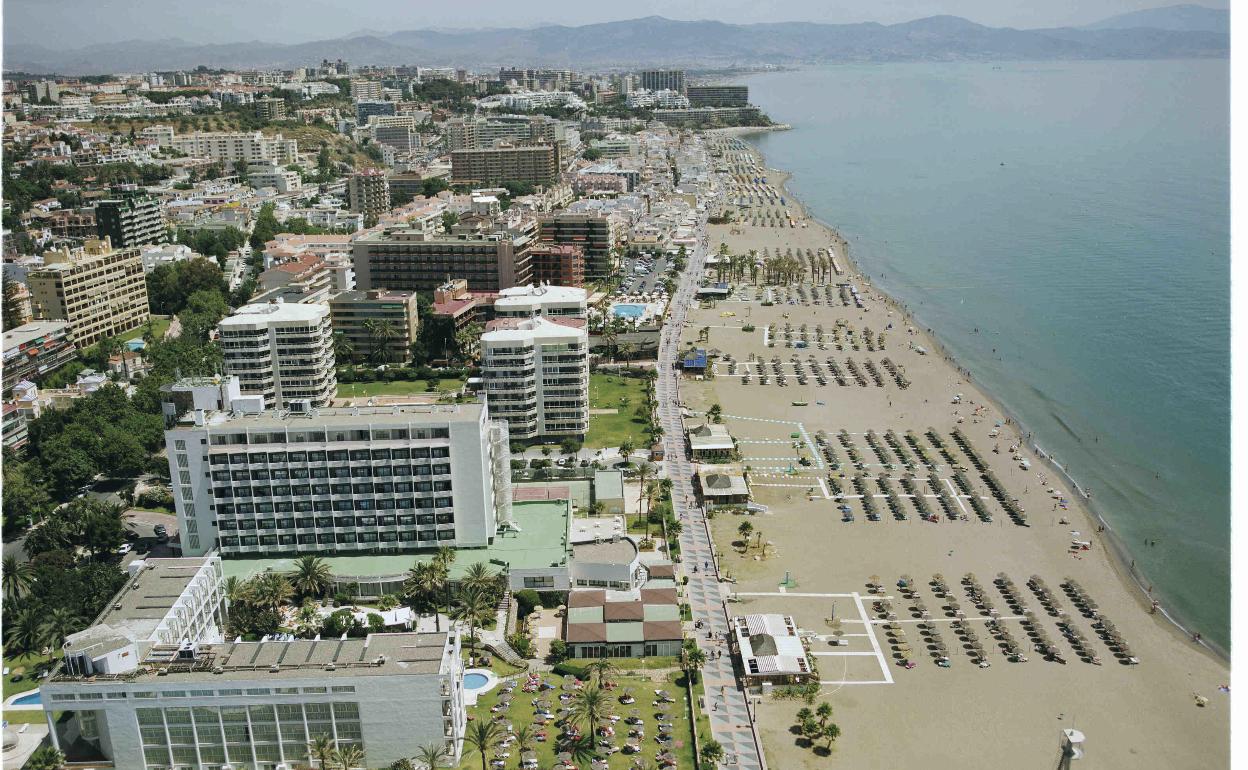 Vista del litoral, donde se concentra la planta hotelera con más años de construcción. 