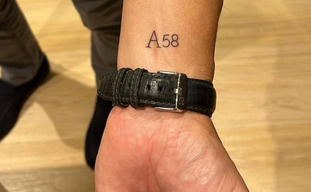 El tatuaje, en detalle. 