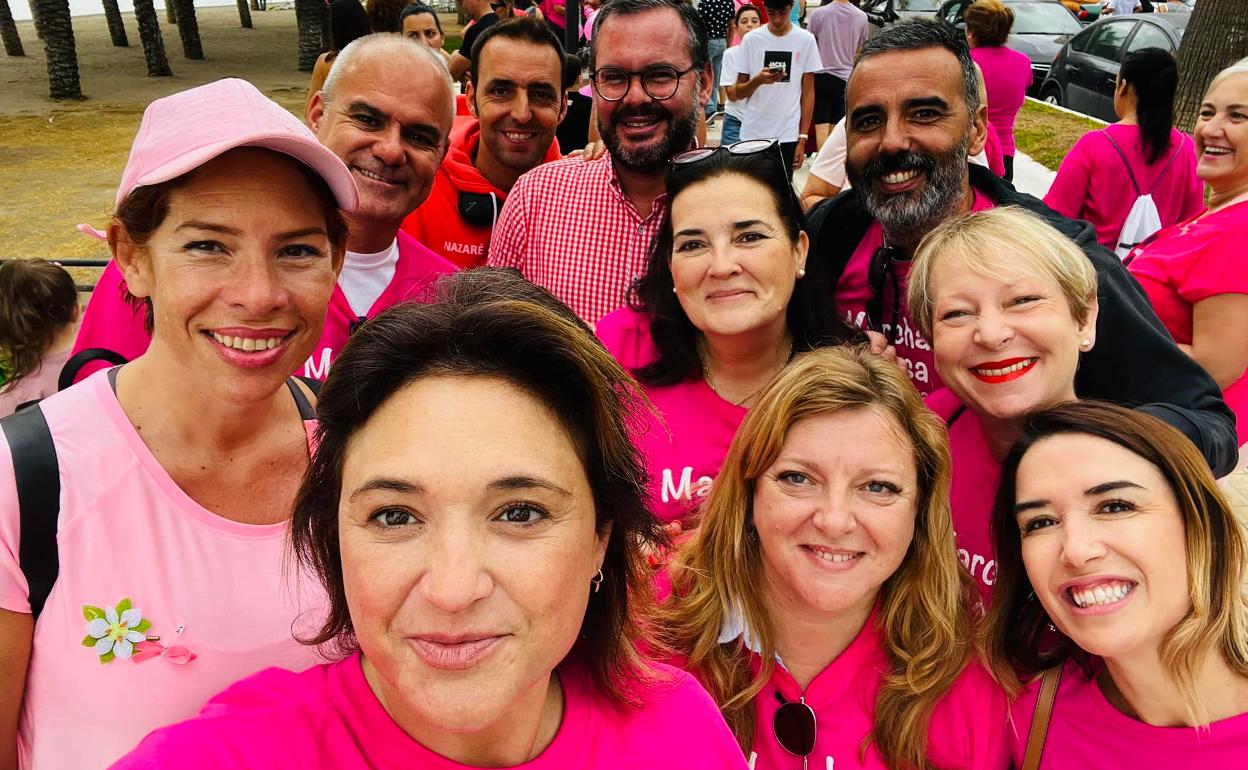 Margarita del Cid, en primer término, este sábado en la carrera contra el cáncer de Torremolinos y Benalmádena. 