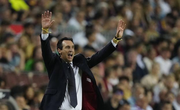 Unai Emery, durante un partido del Villarreal.