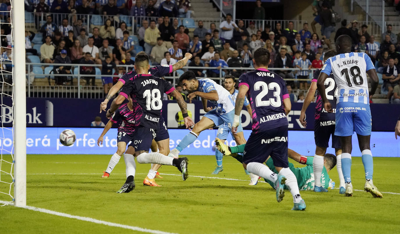 El Málaga arañó el empate después de gran parte del partido por detrás en el marcador 